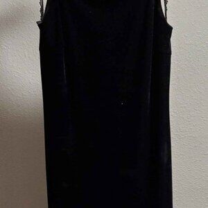 Formal black velvet dress
